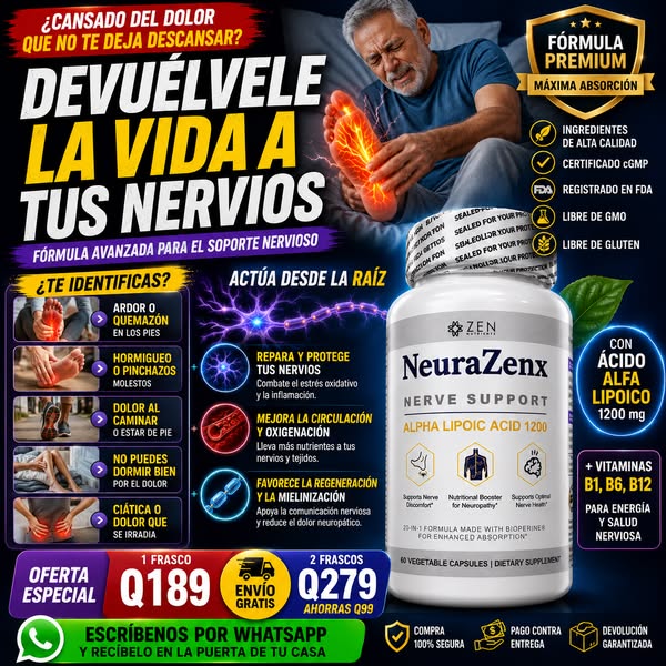 ELIMINA TUS DOLORES CON NEURAZENX + ENVIO GRATIS A TODA GUATEMALA