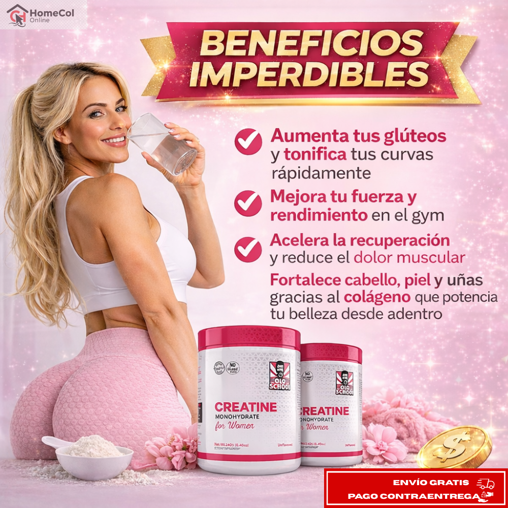 Oferta Especial 2x1 Creatina Fórmula Especial para Aumentar Glúteos y Bustos + ENVIO GRATIS