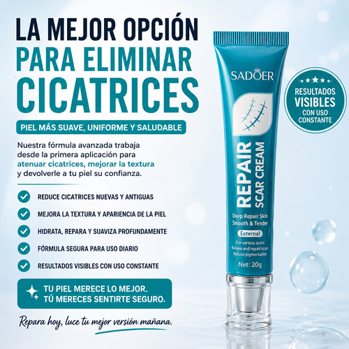 DEJA de TAPARTE y ELIMINA las CICATRICES con SADOER CREAM REPAIR + ENVÍO GRATIS A TODA GUATEMALA.
